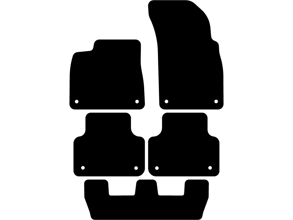 7 Sitzer | Hintere Matten mit Befestigungen