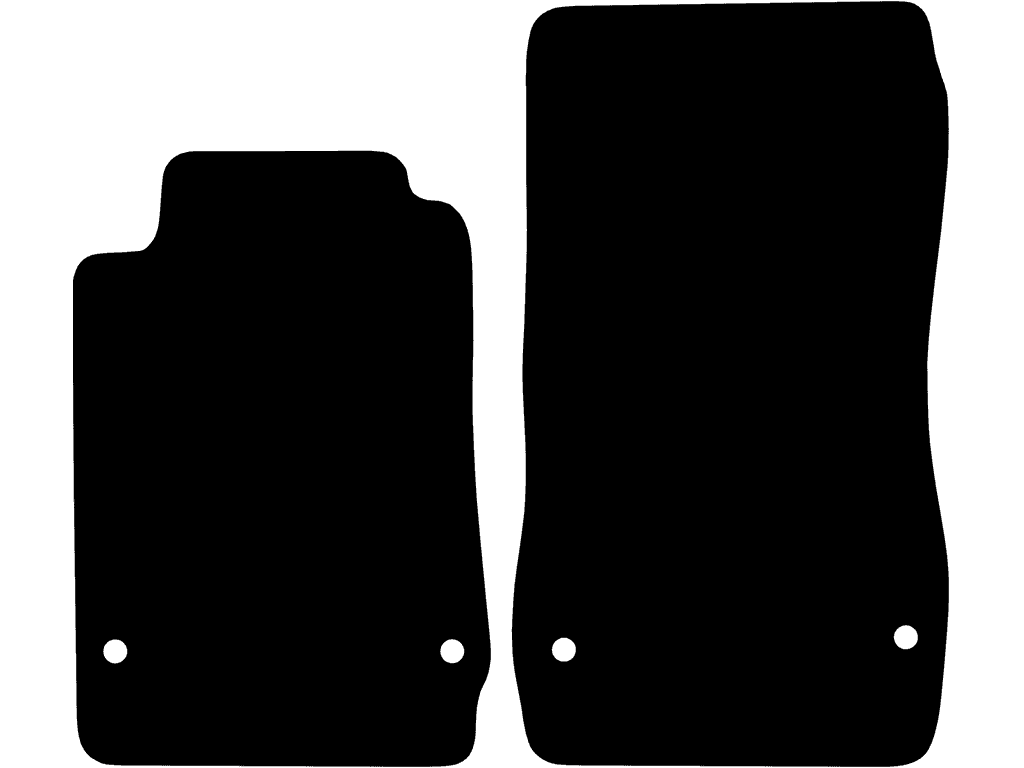 Doppelte Befestigung | Fahrermatte ohne Zunge für Fußablage | Variante 2