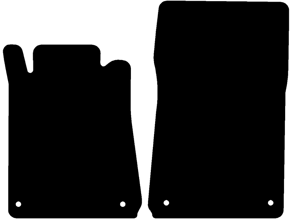 Doppelte Befestigung | Fahrermatte mit Zunge für Fußablage