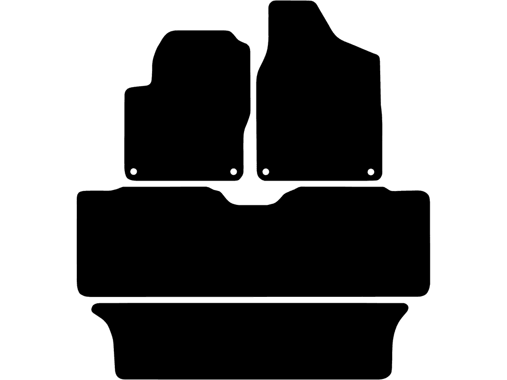 7 Sitzer | Hintere Matten ohne Befestigungen