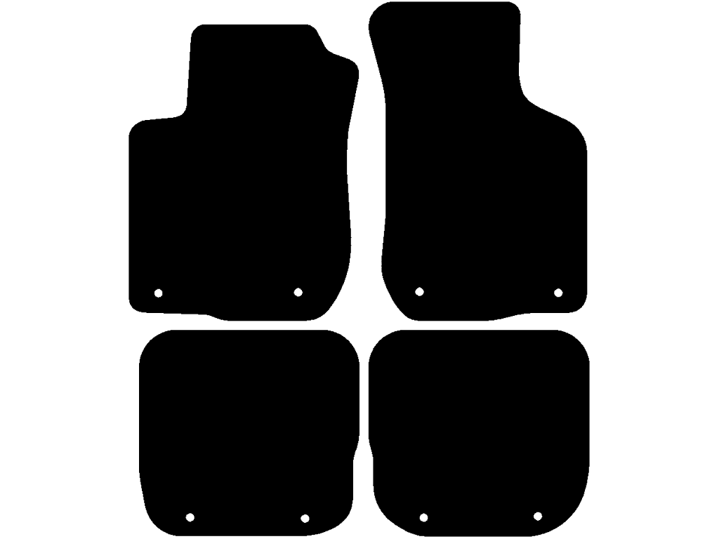 Hintere Matten mit Befestigungen | Befestigungssystem: Clips (geschlossen) | Variante 3