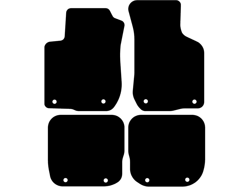 Hintere Matten mit Befestigungen | Befestigungssystem: Clips (mit Öse) | Variante 1